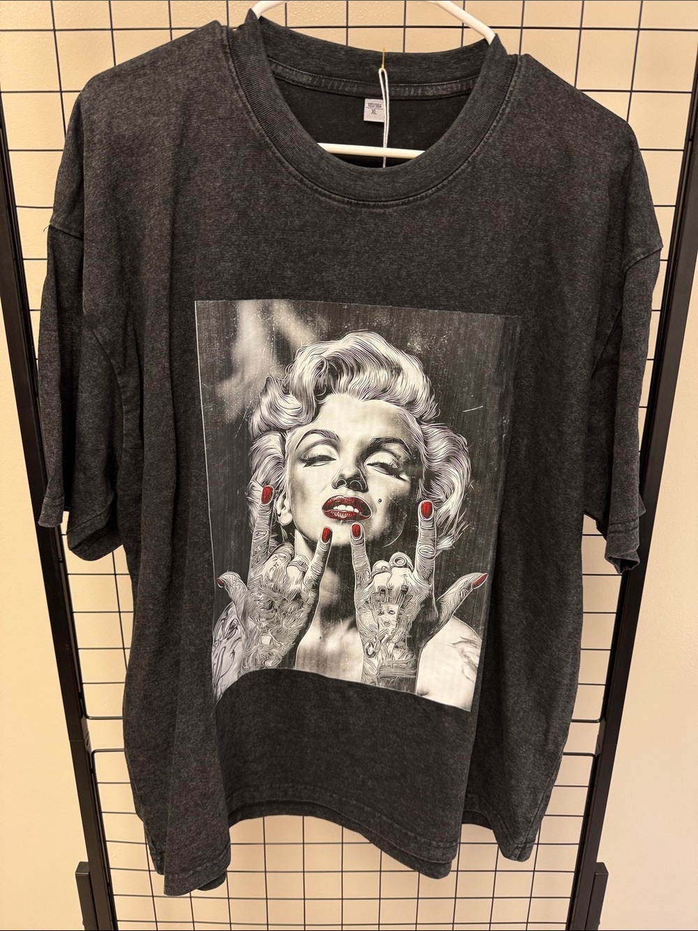 Vintage-Inspired Black Marilyn Graphic Tee